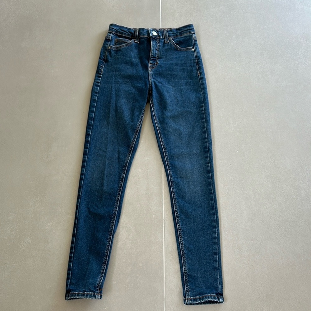 Topshop Moto Jamie Skinny Blue Jeans Size 28